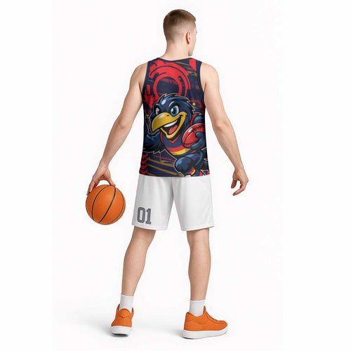 Adelaide Crows Basketball Jersey Mascot Cartoon Football Illustration Style