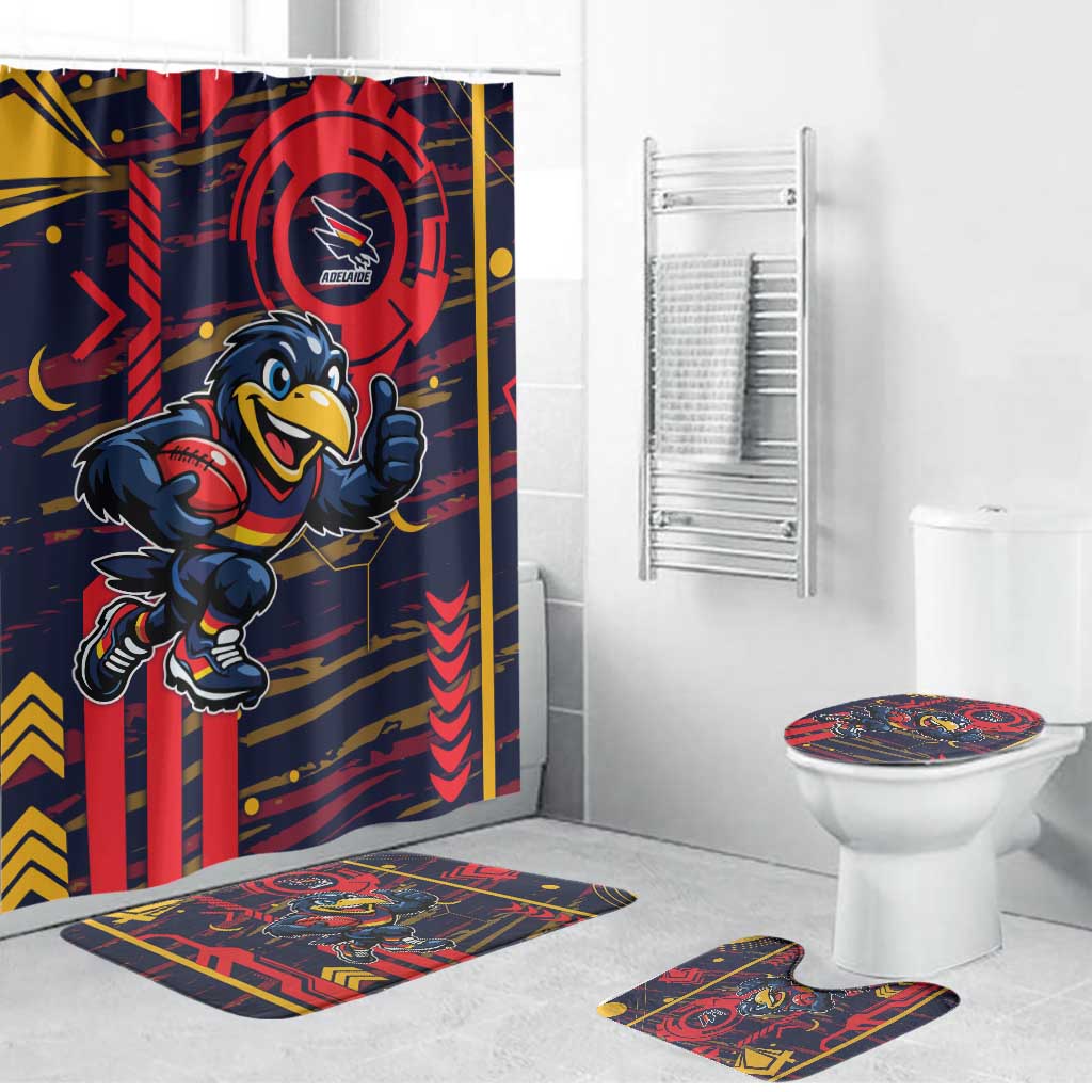 Adelaide Crows Bathroom Set Mascot Cartoon Football Illustration Style