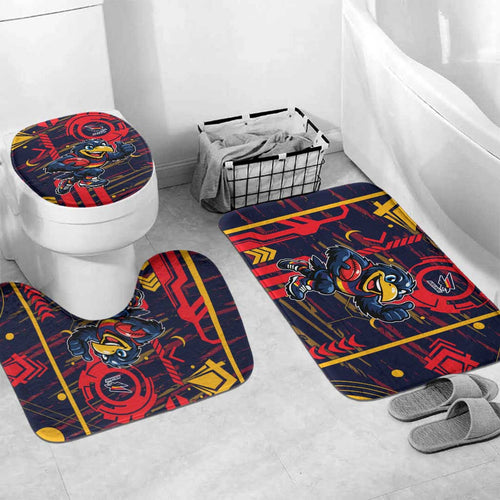 Adelaide Crows Bathroom Set Mascot Cartoon Football Illustration Style