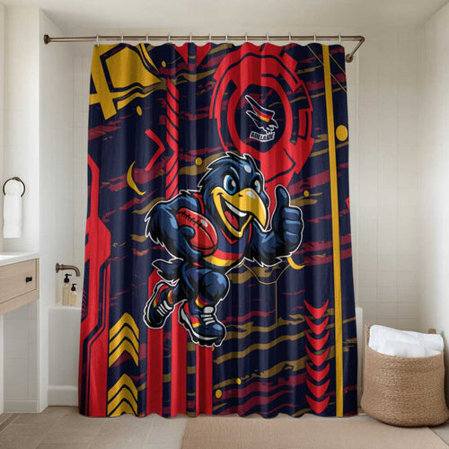 Adelaide Crows Bathroom Set Mascot Cartoon Football Illustration Style