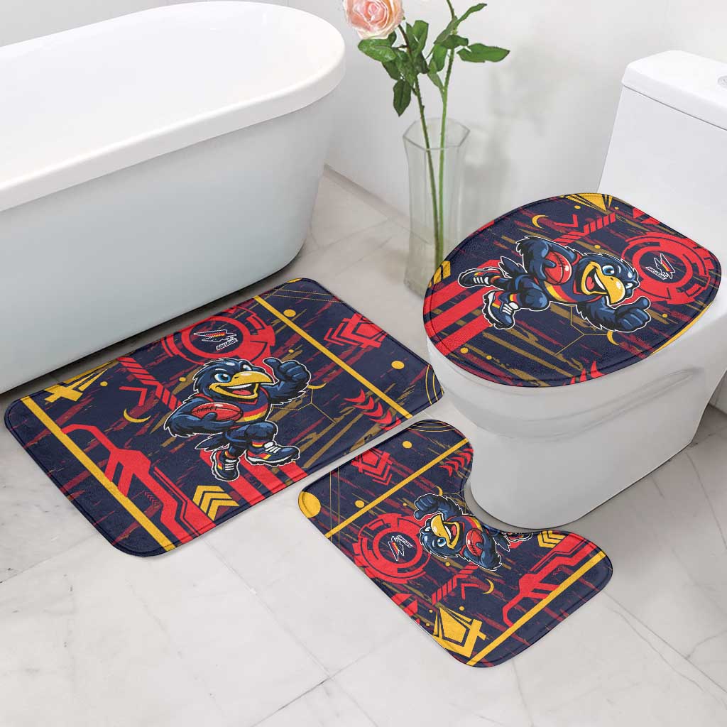 Adelaide Crows Bathroom Set Mascot Cartoon Football Illustration Style