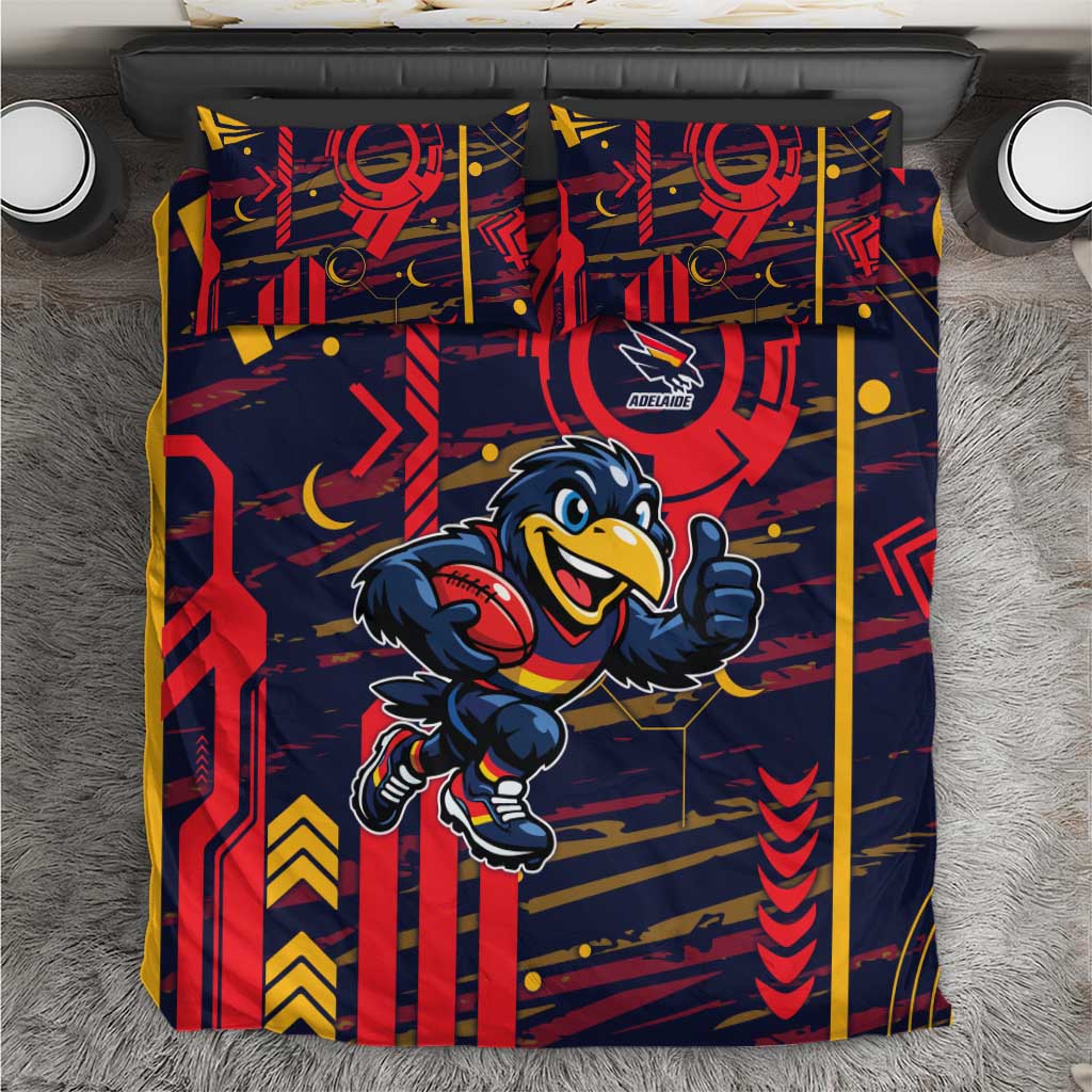 Adelaide Crows Bedding Set Mascot Cartoon Football Illustration Style