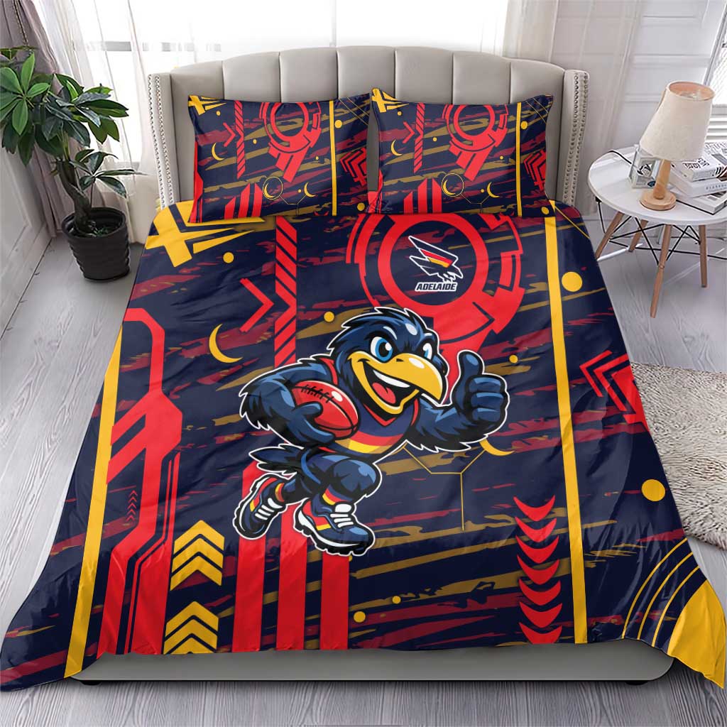 Adelaide Crows Bedding Set Mascot Cartoon Football Illustration Style