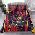Adelaide Crows Bedding Set Mascot Cartoon Football Illustration Style