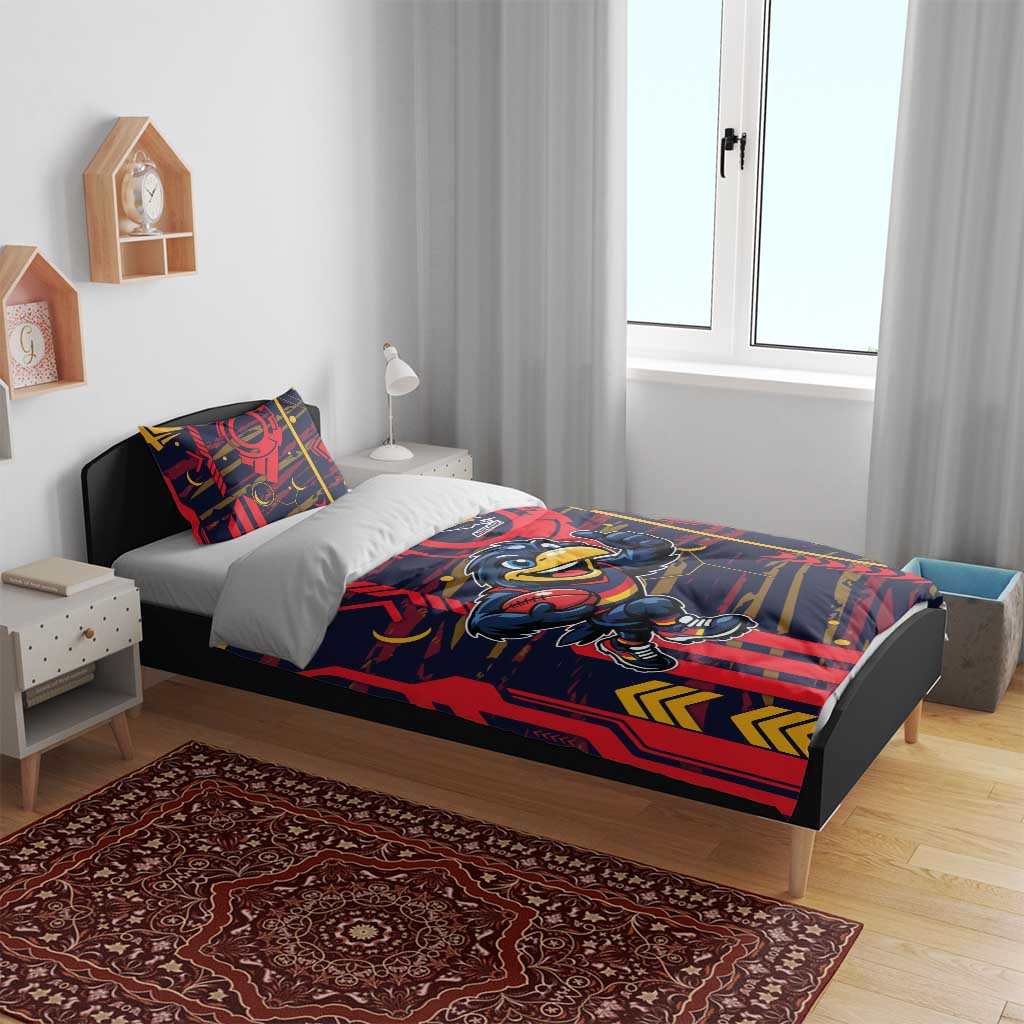 Adelaide Crows Bedding Set Mascot Cartoon Football Illustration Style