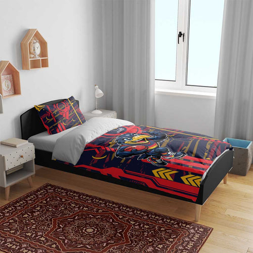 Adelaide Crows Bedding Set Mascot Cartoon Football Illustration Style