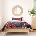 Adelaide Crows Bedding Set Mascot Cartoon Football Illustration Style