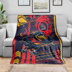 Adelaide Crows Blanket Mascot Cartoon Football Illustration Style