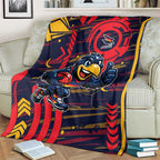 Adelaide Crows Blanket Mascot Cartoon Football Illustration Style