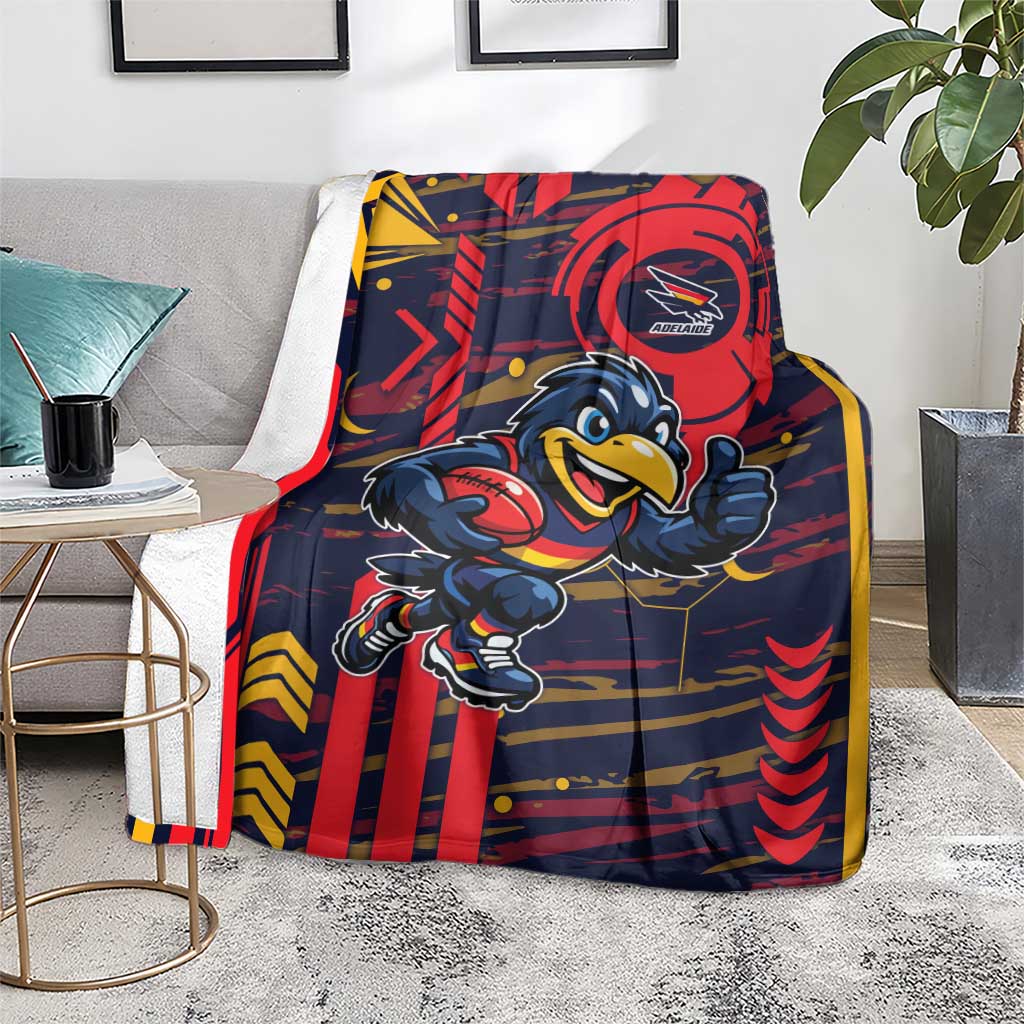Adelaide Crows Blanket Mascot Cartoon Football Illustration Style
