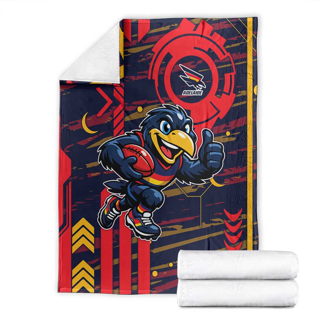 Adelaide Crows Blanket Mascot Cartoon Football Illustration Style