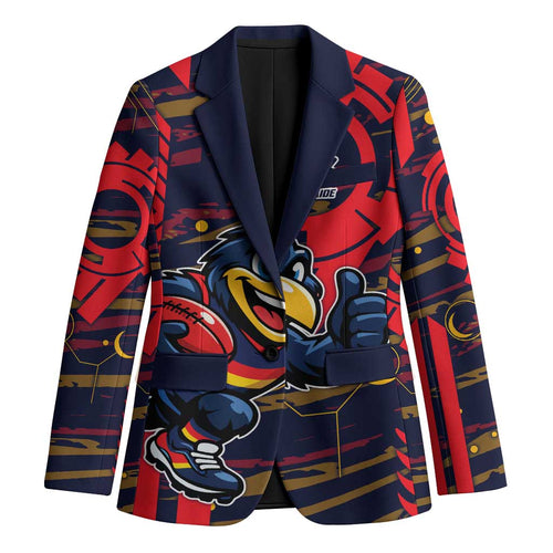 Adelaide Crows Blazer Mascot Cartoon Football Illustration Style