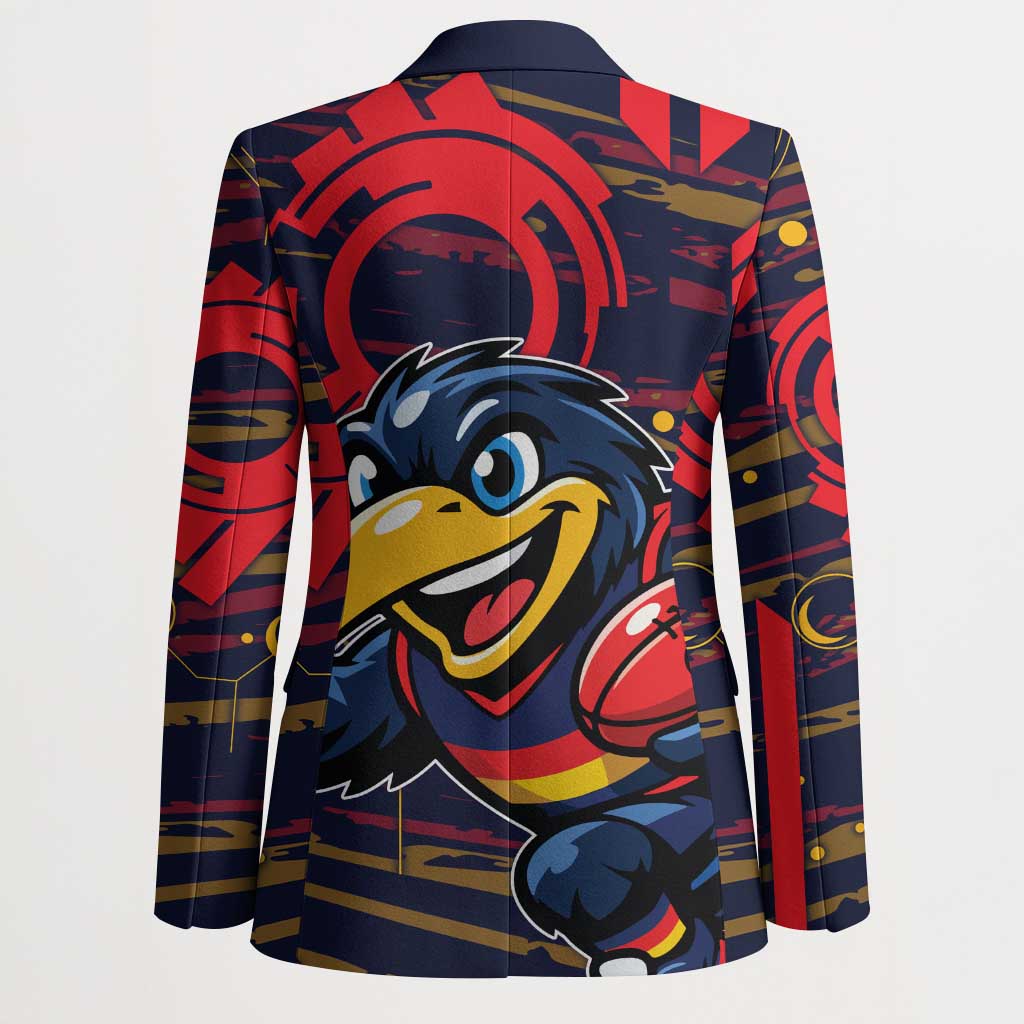 Adelaide Crows Blazer Mascot Cartoon Football Illustration Style