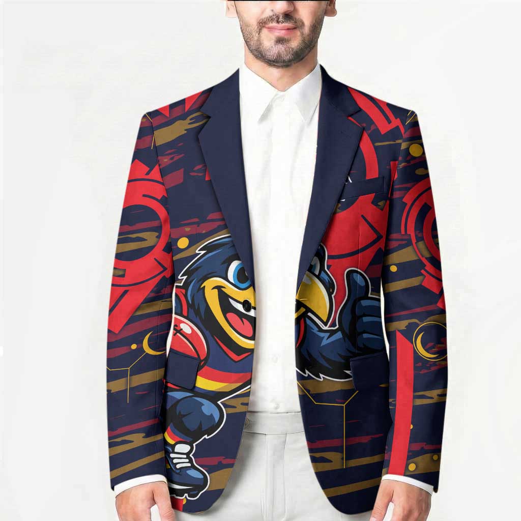 Adelaide Crows Blazer Mascot Cartoon Football Illustration Style
