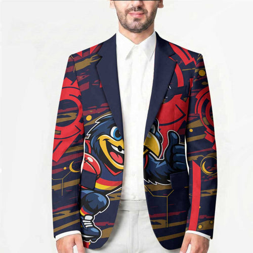 Adelaide Crows Blazer Mascot Cartoon Football Illustration Style