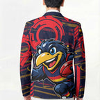 Adelaide Crows Blazer Mascot Cartoon Football Illustration Style