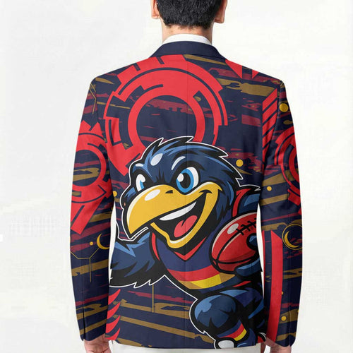Adelaide Crows Blazer Mascot Cartoon Football Illustration Style