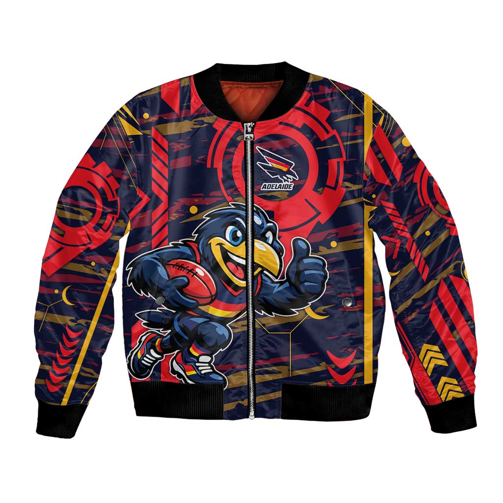 Adelaide Crows Bomber Jacket Mascot Cartoon Football Illustration Style