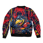 Adelaide Crows Bomber Jacket Mascot Cartoon Football Illustration Style