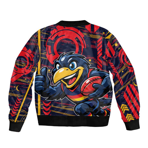 Adelaide Crows Bomber Jacket Mascot Cartoon Football Illustration Style