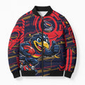 Adelaide Crows Bomber Puffer Jacket Mascot Cartoon Football Illustration Style