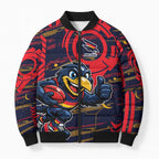 Adelaide Crows Bomber Puffer Jacket Mascot Cartoon Football Illustration Style