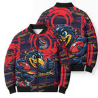 Adelaide Crows Bomber Puffer Jacket Mascot Cartoon Football Illustration Style