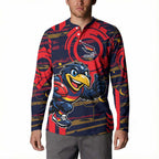 Adelaide Crows Button Sweatshirt Mascot Cartoon Football Illustration Style