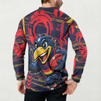 Adelaide Crows Button Sweatshirt Mascot Cartoon Football Illustration Style