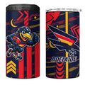 Adelaide Crows 4 in 1 Can Cooler Tumbler Mascot Cartoon Football Illustration Style