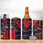 Adelaide Crows 4 in 1 Can Cooler Tumbler Mascot Cartoon Football Illustration Style