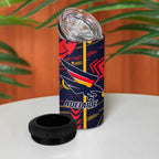 Adelaide Crows 4 in 1 Can Cooler Tumbler Mascot Cartoon Football Illustration Style