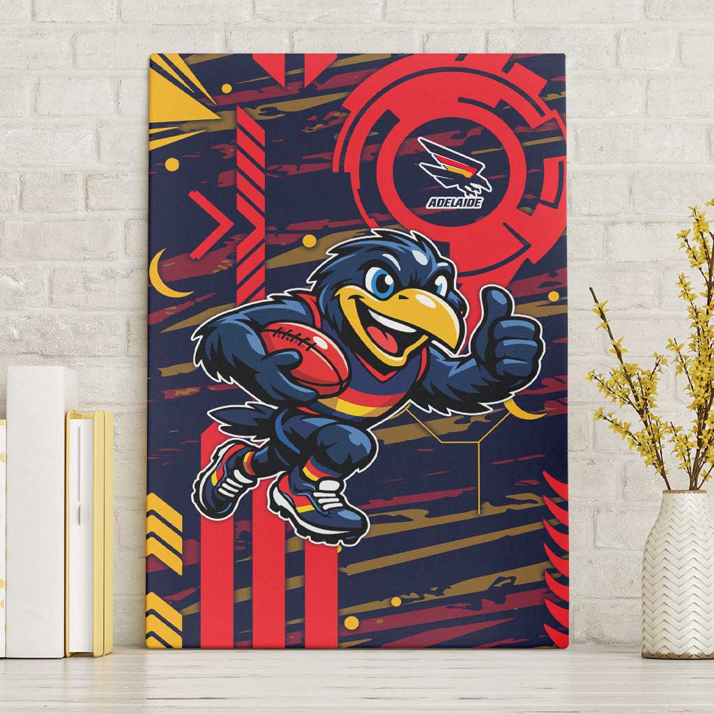 Adelaide Crows Canvas Wall Art Mascot Cartoon Football Illustration Style