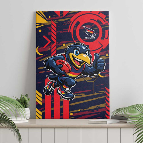 Adelaide Crows Canvas Wall Art Mascot Cartoon Football Illustration Style