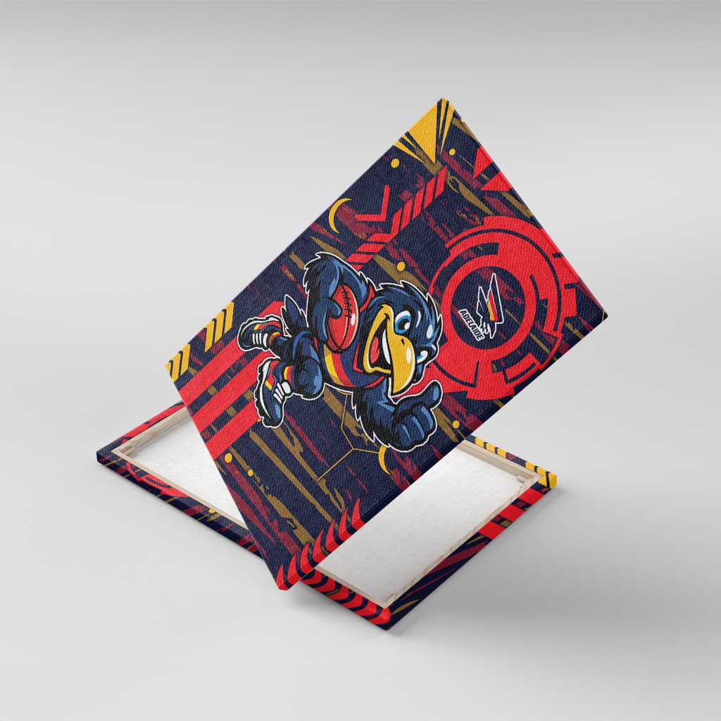 Adelaide Crows Canvas Wall Art Mascot Cartoon Football Illustration Style