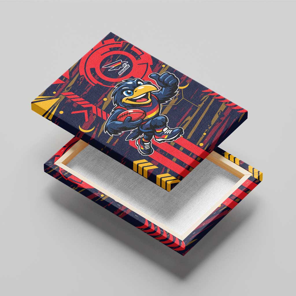 Adelaide Crows Canvas Wall Art Mascot Cartoon Football Illustration Style