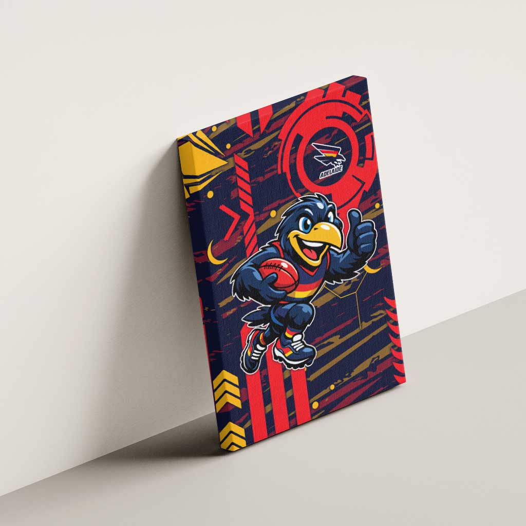 Adelaide Crows Canvas Wall Art Mascot Cartoon Football Illustration Style