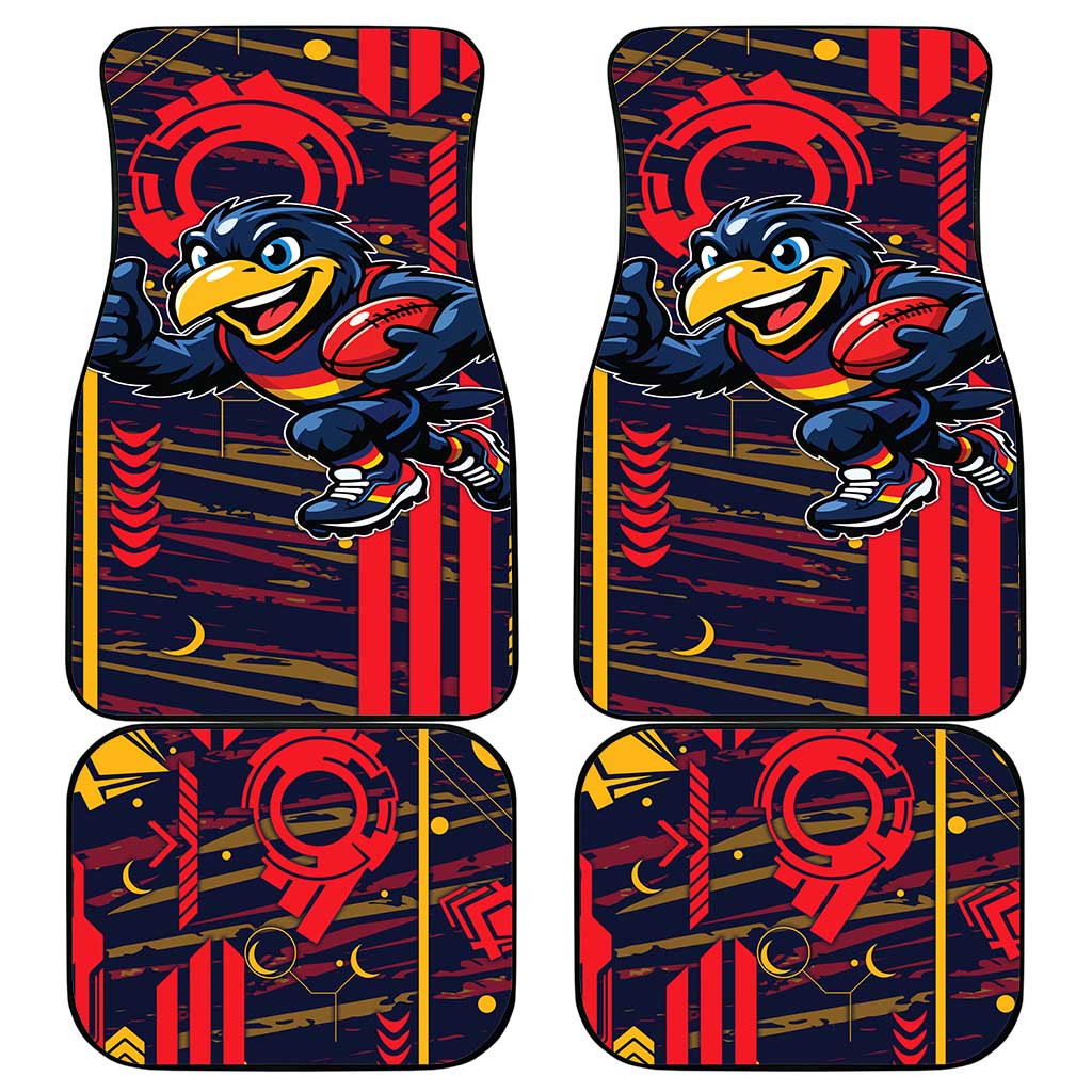 Adelaide Crows Car Mats Mascot Cartoon Football Illustration Style