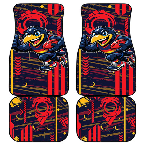 Adelaide Crows Car Mats Mascot Cartoon Football Illustration Style