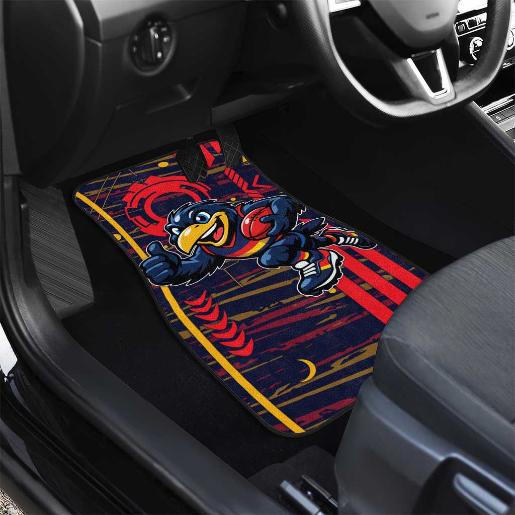 Adelaide Crows Car Mats Mascot Cartoon Football Illustration Style