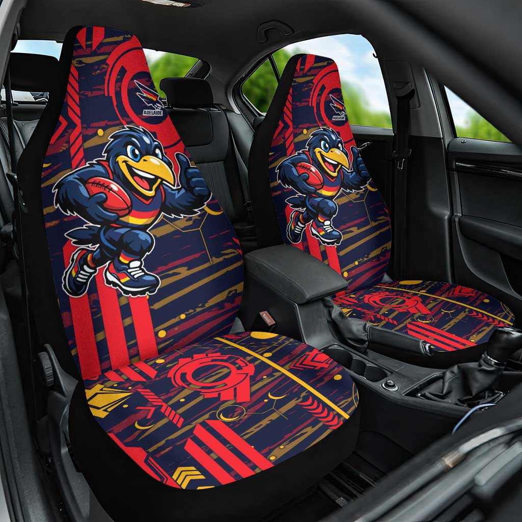 Adelaide Crows Car Seat Cover Mascot Cartoon Football Illustration Style