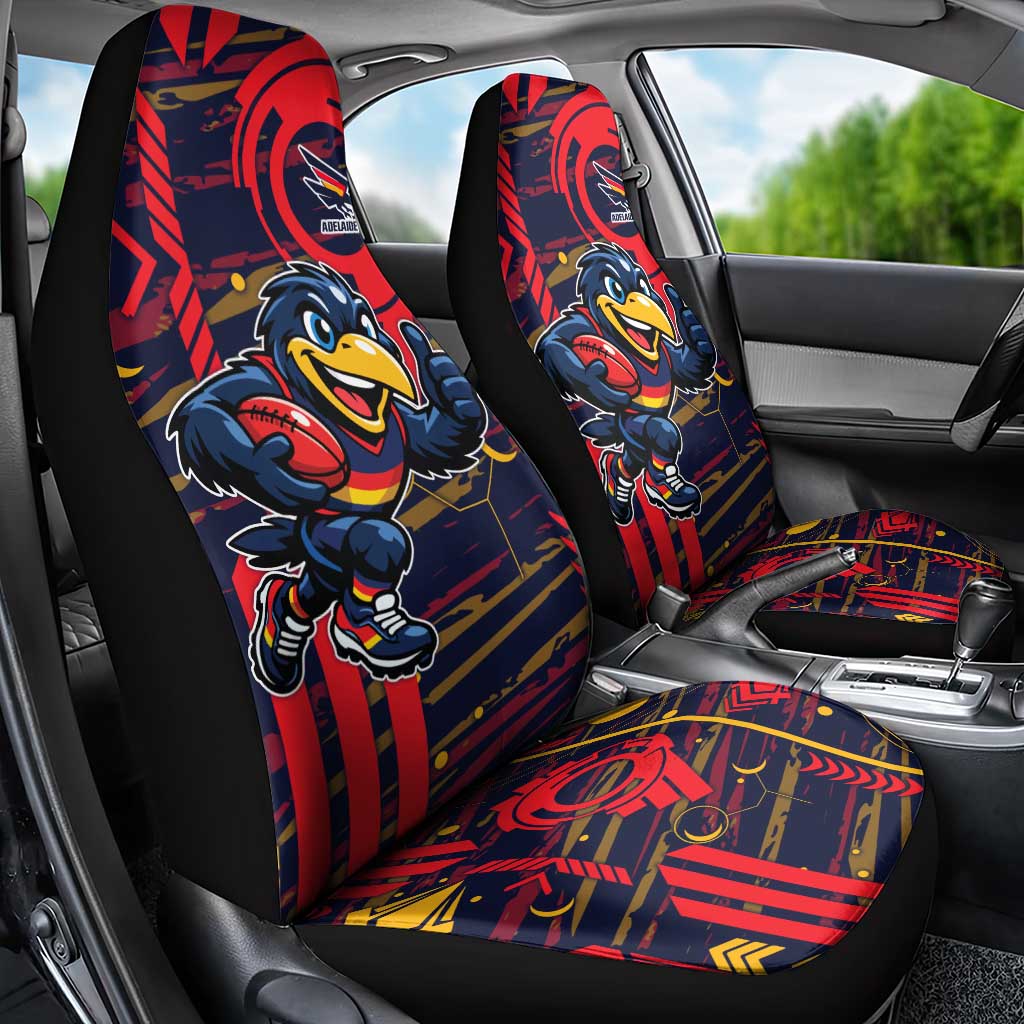 Adelaide Crows Car Seat Cover Mascot Cartoon Football Illustration Style