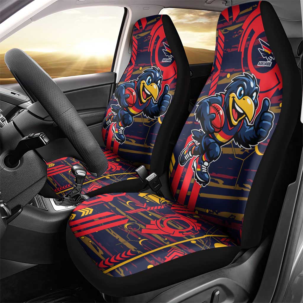 Adelaide Crows Car Seat Cover Mascot Cartoon Football Illustration Style