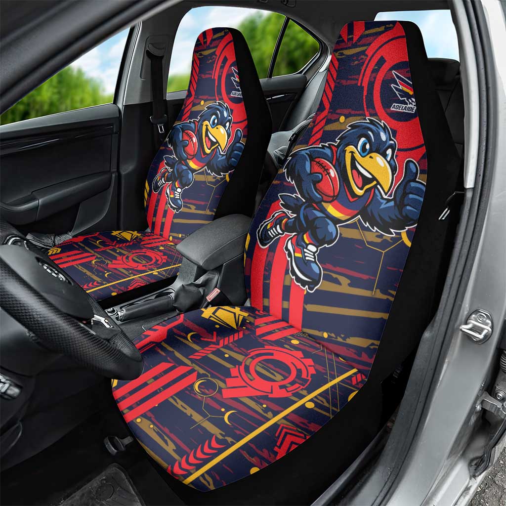 Adelaide Crows Car Seat Cover Mascot Cartoon Football Illustration Style