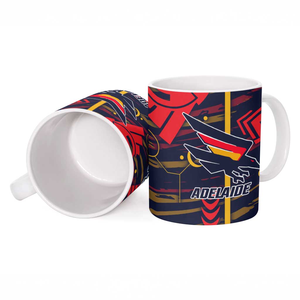 Adelaide Crows Ceramic Mug Mascot Cartoon Football Illustration Style