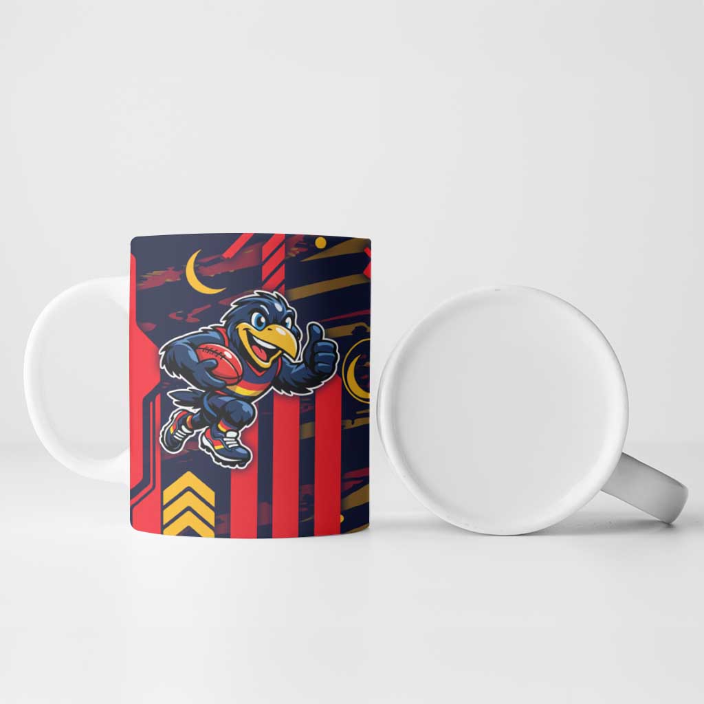 Adelaide Crows Ceramic Mug Mascot Cartoon Football Illustration Style