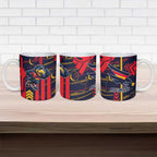 Adelaide Crows Ceramic Mug Mascot Cartoon Football Illustration Style