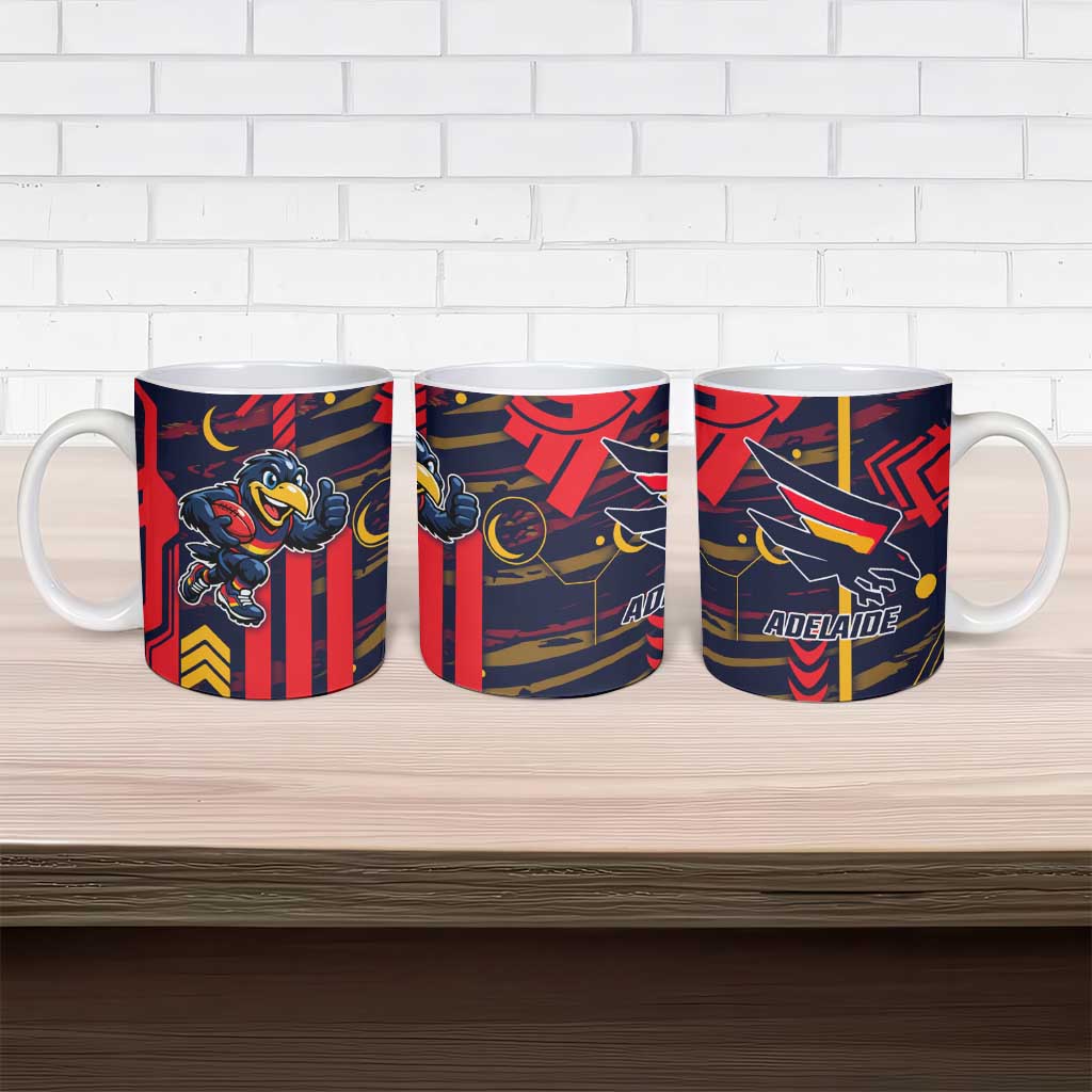 Adelaide Crows Ceramic Mug Mascot Cartoon Football Illustration Style