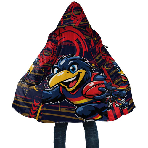 Adelaide Crows Cloak Mascot Cartoon Football Illustration Style