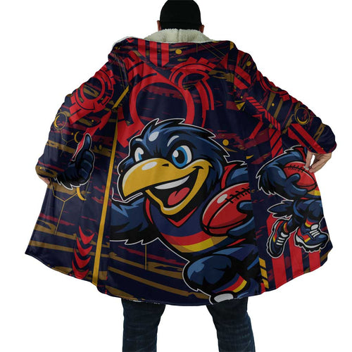 Adelaide Crows Cloak Mascot Cartoon Football Illustration Style